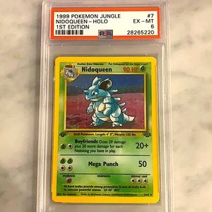 1999 Jungle Nidoqueen Holo 1st Edition PSA6 EX MT
